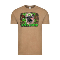 Vintage Coffee lucky heifer with glasses st patricks Vintage Tee - Artiststas