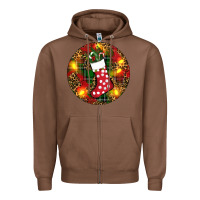 Chestnut Santa Stocking Christmas Zipper Hoodie - RanaPortraitStore