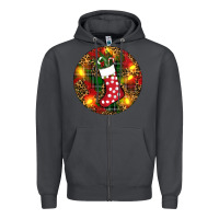 Smoke Santa Stocking Christmas Zipper Hoodie - RanaPortraitStore