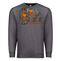 Charcoal Heather fall for jesus he never leaves Premium Sweatshirt - CowhideDigitalArt