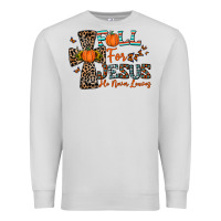 Dove Grey fall for jesus he never leaves Premium Sweatshirt - CowhideDigitalArt