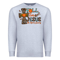 Heather Grey fall for jesus he never leaves Premium Sweatshirt - CowhideDigitalArt