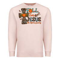 Pale Pink fall for jesus he never leaves Premium Sweatshirt - CowhideDigitalArt