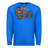 True Royal fall for jesus he never leaves Premium Sweatshirt - CowhideDigitalArt