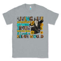 Heather Grey living life somewhere between jesus Classic Tee - texasbilliewilder