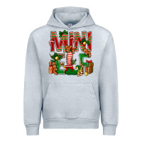 Heather Grey Christmas mini Elf Urban Hoodie - NancyCooperArtShop