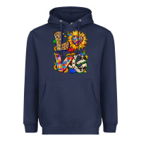 Navy autism love Heavyweight Hoodie - Zillion Design Studio