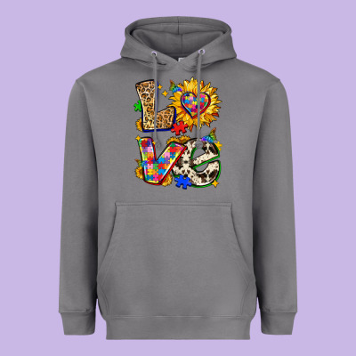 Autism Love Heavyweight Hoodie Designed By Zillion Design Studio