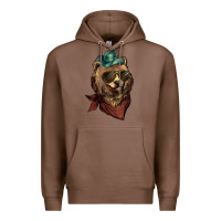 Chestnut bear cowboy Premium Hoodie - NancyCooperArtShop