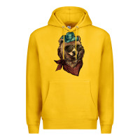 Lemon bear cowboy Premium Hoodie - NancyCooperArtShop