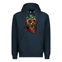 Navy bear cowboy Premium Hoodie - NancyCooperArtShop