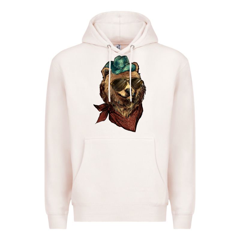 Bear Cowboy Premium Hoodie by NancyCooperArtShop | Teevron