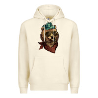 Sandshell bear cowboy Premium Hoodie - NancyCooperArtShop