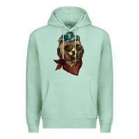 Seafoam bear cowboy Premium Hoodie - NancyCooperArtShop