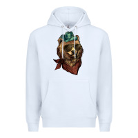White bear cowboy Premium Hoodie - NancyCooperArtShop