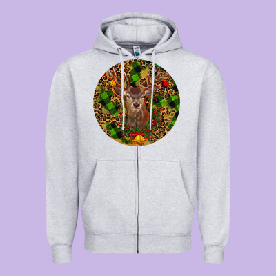 Zipper Hoodie Christmas Reindeer