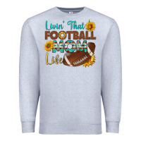 Heather Grey livin' that football mom life Premium Sweatshirt - HRA Design Shop