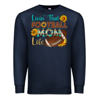 Navy livin' that football mom life Premium Sweatshirt - HRA Design Shop