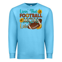 Ocean Blue livin' that football mom life Premium Sweatshirt - HRA Design Shop