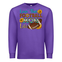 Purple livin' that football mom life Premium Sweatshirt - HRA Design Shop