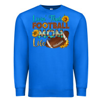 True Royal livin' that football mom life Premium Sweatshirt - HRA Design Shop