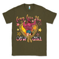 Army Green long live the cowgirl Classic Tee - texasbilliewilder