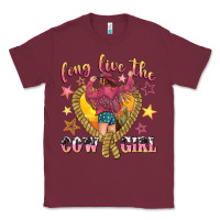 Burgundy long live the cowgirl Classic Tee - texasbilliewilder