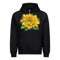 Black starburst greenburst sunflower Urban Hoodie - LillyAllenDesigns