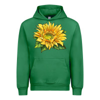 Emerald starburst greenburst sunflower Urban Hoodie - LillyAllenDesigns