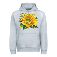 Heather Grey starburst greenburst sunflower Urban Hoodie - LillyAllenDesigns