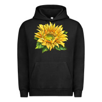 Pigment Black starburst greenburst sunflower Urban Hoodie - LillyAllenDesigns