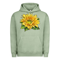 Pigment Oil Green starburst greenburst sunflower Urban Hoodie - LillyAllenDesigns