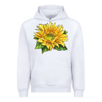 White starburst greenburst sunflower Urban Hoodie - LillyAllenDesigns