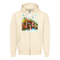 Sandshell christmas santa and friends train Zipper Hoodie - Zillion Design Studio