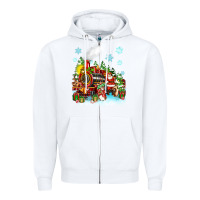 White christmas santa and friends train Zipper Hoodie - Zillion Design Studio