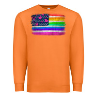 Carrot american flag and lgbt flag  background Premium Sweatshirt - HRA Design Shop