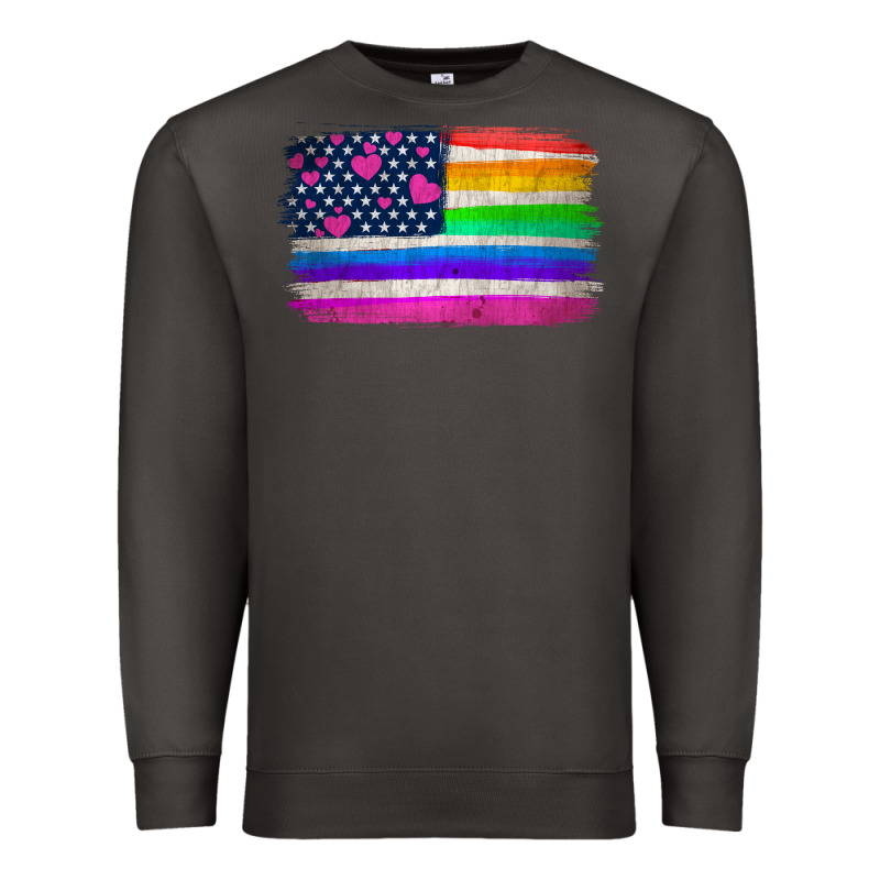American Flag And Lgbt Flag  Background Premium Sweatshirt by HRA Design Shop | Teevron