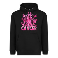 Black Tackle Cancer with Sunflower Heavyweight Hoodie - texasbilliewilder
