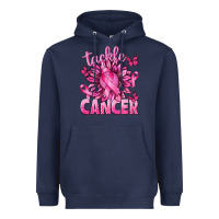 Navy Tackle Cancer with Sunflower Heavyweight Hoodie - texasbilliewilder