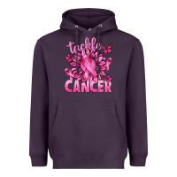 Plum Tackle Cancer with Sunflower Heavyweight Hoodie - texasbilliewilder