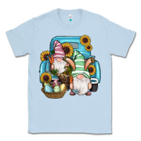 Dusty Blue Easter Gnomes Egg Sunflowers Truck Classic Tee - RanaPortraitStore