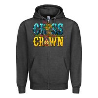 Charcoal Heather the cross before the crown Zipper Hoodie - texasbilliewilder