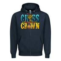 Navy the cross before the crown Zipper Hoodie - texasbilliewilder