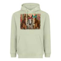 Matcha horses with bandanas Heavyweight Hoodie - RanaPortraitStore