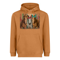 Meerkat horses with bandanas Heavyweight Hoodie - RanaPortraitStore