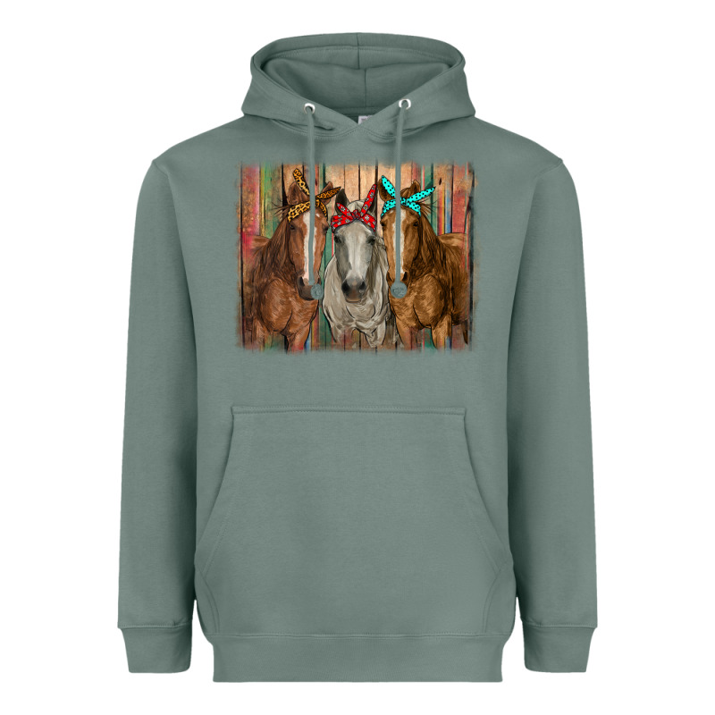 Horses With Bandanas Heavyweight Hoodie by RanaPortraitStore | Teevron