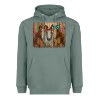 Sage horses with bandanas Heavyweight Hoodie - RanaPortraitStore