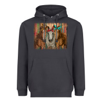 Smoke horses with bandanas Heavyweight Hoodie - RanaPortraitStore