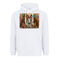 White horses with bandanas Heavyweight Hoodie - RanaPortraitStore