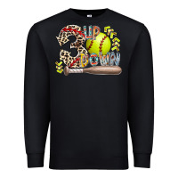 Black three up down softball Premium Sweatshirt - RacoonDesign